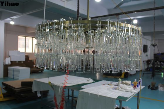 Candelabro rotondo di Marignan 91 cm Candelabro di cristallo di ottone elegante su misura