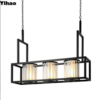 Finitura nera lampadario in cristallo moderno per soffitto