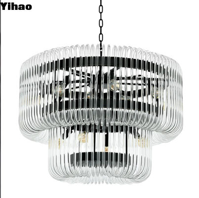 Villa Hall LED Moderno Art Deco Disegno Rotondo Cristallo lampadario Per Hotel Casa Soggiorno