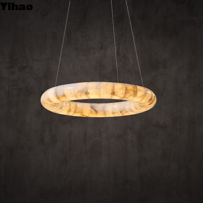 Pendente a curva congelata Alabastro lampadario da soffitto in marmo per decorazioni interne sofisticate