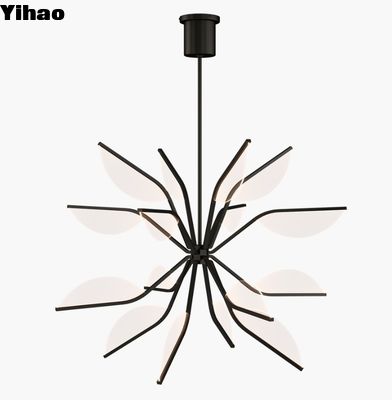 700BLT38G Belterra 38 Globo candelabro di ottone naturale / nero opaco finitura moduli LED 3000K