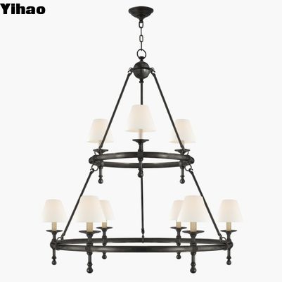 SL 5813 Candelabro classico a due livelli in bronzo / nichel lucidato / ottone antico strofinato a mano