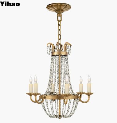 CHC 1407 Piccolo mercato delle pulci di Parigi candelabro in vetro semina ombra lucidato nichel / ferro dorato / ottone antico bruciato / argento Sheffleld