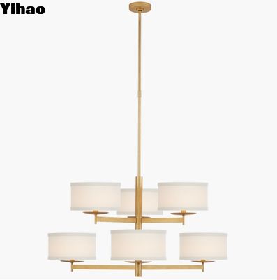 KS 5070 Walker Medium Two Tier Chandelier Gild / Foglia d'argento bruciata con 10 