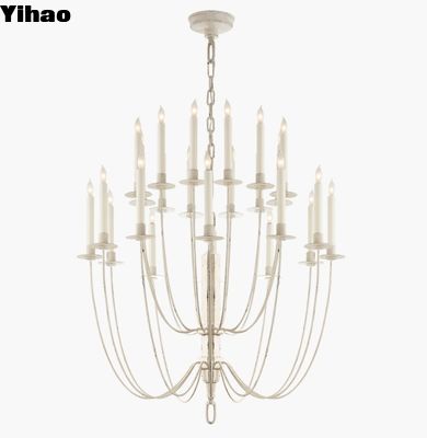 TOB 5205 Erika Candelabro a due strati Candelabro di cristallo in ottone bianco / vecchio belga