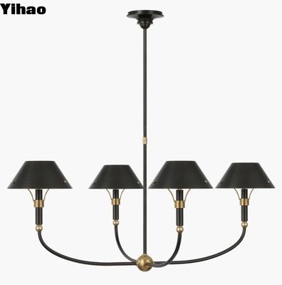 TOB 5725 Candelabro arcuato di Turlington Bronzo e ottone antico strofinato a mano