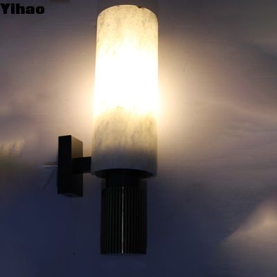 Modern LED Wall Lamp Alabaster Shade Warm White 3500K
