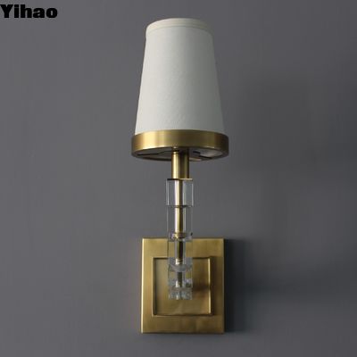 Modern Brass LED Wall Sconce with Dimmer for Living Room