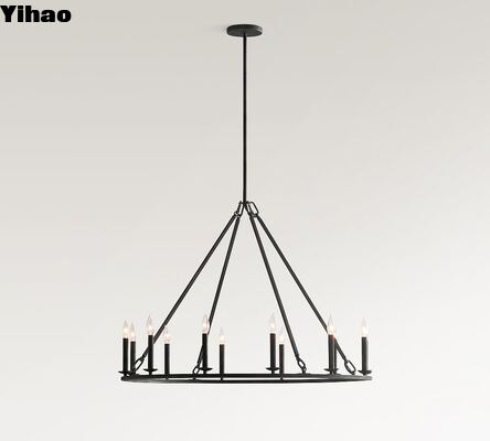 Finitura in bronzo Lampada a candelabro a LED con stile di lusso moderno e semplice per soggiorno e ristorante