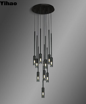 Luce a pendente in ottone moderno regolabile in altezza con 50000 ore di durata per il soggiorno