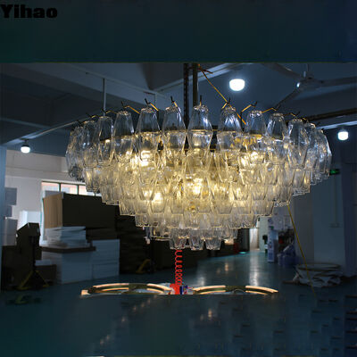 Lustre di corpo in ottone con 3500K LED bianco caldo e puro design artigianale per spazi di lusso