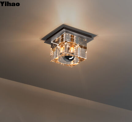 Moderno lusso regolabile in altezza ottone LED cristallo lampada con caratteristica di attenuazione per il soggiorno