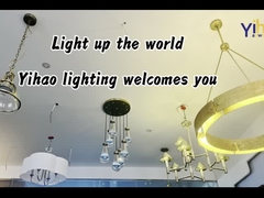 72' Vintage Farmhouse Chandelier con G9 Antico Lanterna di ottone Luce pendente